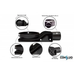 Душевой трап Confluo Board UNI 900 Frameless Line Black Glass 550, BETTOSERB арт. 40007821BG