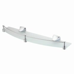 WasserKRAFT Полка стеклянная с бортиком wern k-2544 цвет: хром WasserKRAFT Полка стеклянная с бортиком wern k-2544 цвет: хром