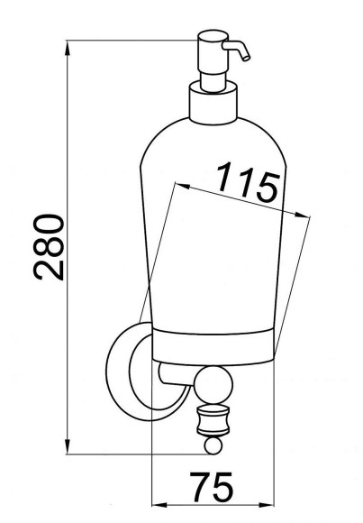 Boheme Дозатор жидкого мыла латунь, стекло, хром Vogue арт. 10147 Boheme Дозатор жидкого мыла латунь, стекло, хром Vogue арт. 10147