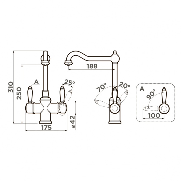Omoikiri Смеситель Tottori-GB, цвет: графит, арт. 4994278 Omoikiri Смеситель Tottori-GB, цвет: графит, арт. 4994278