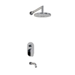 WasserKRAFT Встраиваемый комплект для ванны с изливом и верхней душевой насадкой a13029 donau 5300 цвет: хром