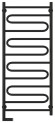Электрический полотенцесушитель Элегия 2.0 1200х500 МЭМ левый (матовый чёрный) Сунержа арт. 31-5218-1250