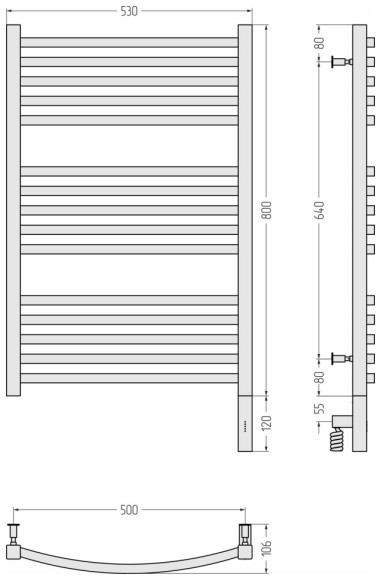 Электрический полотенцесушитель Аркус 3.0 800х500 МЭМ правый (белый) Сунержа арт. 12-5705-8050 Электрический полотенцесушитель Аркус 3.0 800х500 МЭМ правый (белый) Сунержа арт. 12-5705-8050