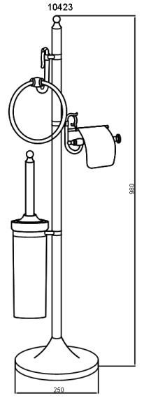 Boheme Напольная стойка латунь, стекло, золото Imperiale арт. 10423