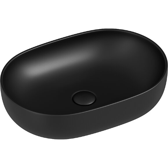 Ceramica Nova Раковина накладная овальная цвет: чёрный матовый 600x415x135мм, Element арт. CN6047MB