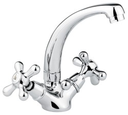 Emmevi смеситель 12913 с донным клапаном для раковины, Deco Classic, хром арт. 12913/CR Emmevi смеситель 12913 с донным клапаном для раковины, Deco Classic, хром арт. 12913/CR