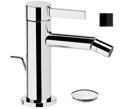 Remer Смеситель для биде Metrica MC20CFP однорычажный с донным клапана, черный глянец Remer Смеситель для биде Metrica MC20CFP однорычажный с донным клапана, черный глянец