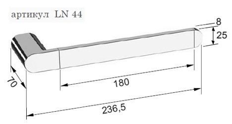 Remer Держатель для полотенца 236 мм Lounge LN44BG, цвет: золото