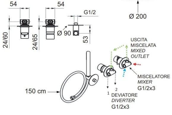 Remer Душевой комплект X Style X96S02OUF30BO цвет: белый
