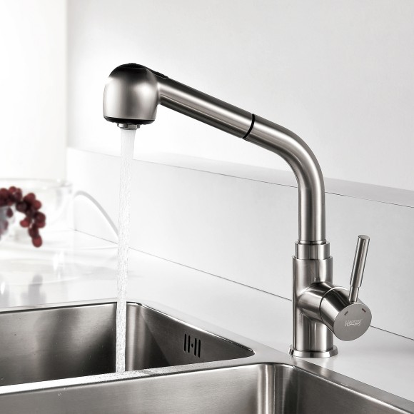 WasserKRAFT Смеситель для кухни с выдвижной лейкой wern 4266 цвет: никель WasserKRAFT Смеситель для кухни с выдвижной лейкой wern 4266 цвет: никель