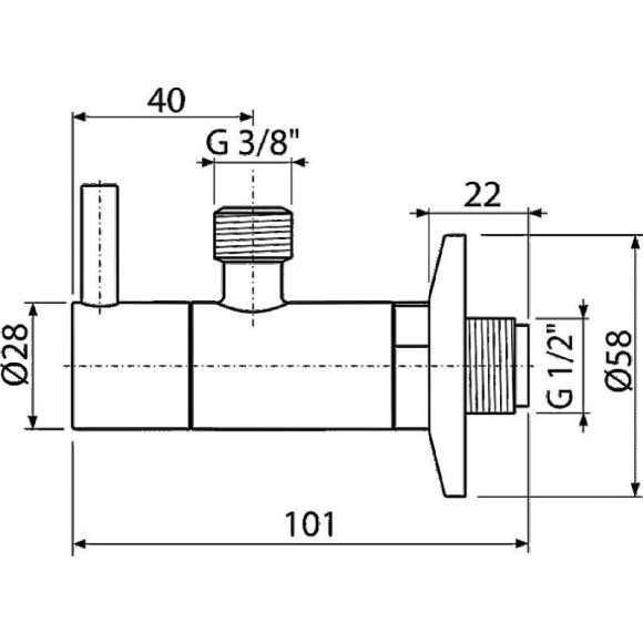 Alcaplast Запорный вентиль угловой, белый арт. ARV003B