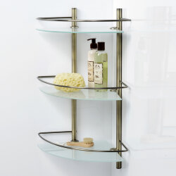 WasserKRAFT Полка стеклянная тройная k-3533 цвет: бронза WasserKRAFT Полка стеклянная тройная k-3533 цвет: бронза