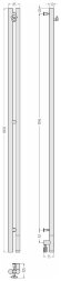 Электрический полотенцесушитель Нюанс 3.0 1800 правый (без покрытия) Сунержа арт. 00-5843-1853