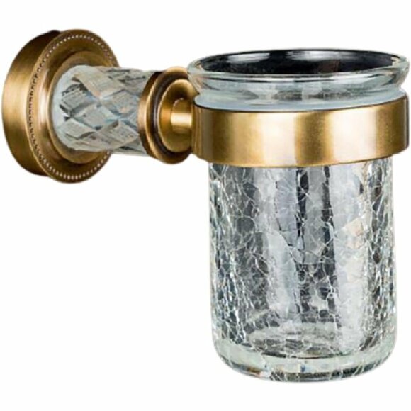 Boheme Стакан для зубных щеток латунь, стекло, бронза Murano cristal арт. 10904-CRST-BR