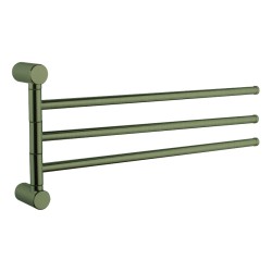 Держатель для полотенец тройной, поворотный 400 мм, Haiba, бронза арт. HB8413-4 Держатель для полотенец тройной, поворотный 400 мм, Haiba, бронза арт. HB8413-4