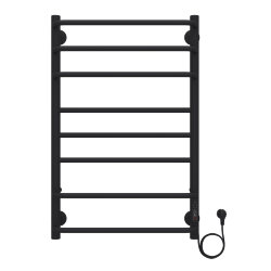 Azario Полотенцесушитель электрический 500/800 8 секций, диммер справа, черный, Milan арт. AZ90858B