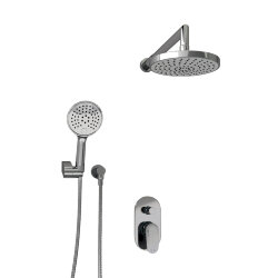 WasserKRAFT Встраиваемый комплект для душа с верхней душевой насадкой и лейкой a14029 donau 5300 цвет: хром