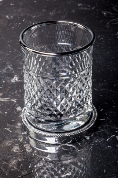 Boheme Стакан для зубных щеток латунь, стекло, хром Murano cristal арт. 10217