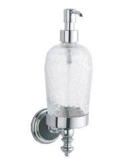 Boheme Дозатор жидкого мыла латунь, стекло, хром Vogue арт. 10197 Boheme Дозатор жидкого мыла латунь, стекло, хром Vogue арт. 10197