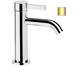 Remer Смеситель для раковины однорычажный Metrica MC12BG без донного клапана, золото матовый Remer Смеситель для раковины однорычажный Metrica MC12BG без донного клапана, золото матовый