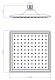 Душевая лейка верхняя 1-функциональная, квадратная 200х200 мм, Lemark, хром арт. LM8035C