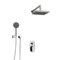 WasserKRAFT Встраиваемый комплект для душа с верхней душевой насадкой и лейкой a14028 donau 5300 цвет: хром