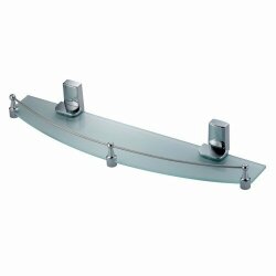 WasserKRAFT Полка стеклянная с бортиком leine k-5044 цвет: хром