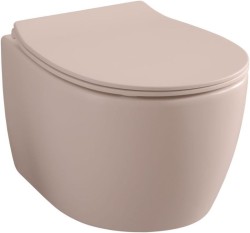 Allen Brau Унитаз подвесной, безободковый, Fantasy Розовый арт. 4.11004.SM