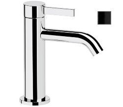 Remer Смеситель для раковины однорычажный Metrica MC12CFP без донного клапана, черный глянец Remer Смеситель для раковины однорычажный Metrica MC12CFP без донного клапана, черный глянец