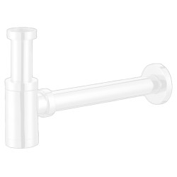 Azario Сифон для раковины G 1 1/4, без выпуска, цилиндр, латунь, белый, Basic арт. AZ-108-WHI