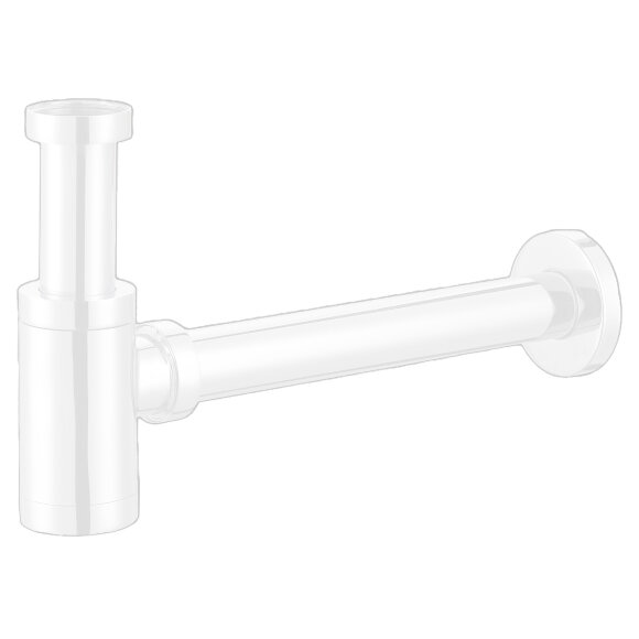 Azario Сифон для раковины G 1 1/4, без выпуска, цилиндр, латунь, белый, Basic арт. AZ-108-WHI