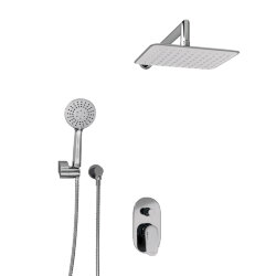 WasserKRAFT Встраиваемый комплект для душа с верхней душевой насадкой и лейкой a14031 donau 5300 цвет: хром
