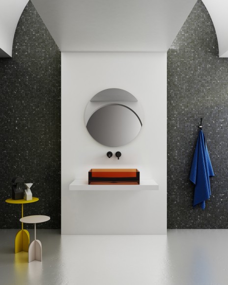 Abber Раковина накладная прозрачная 600x400мм Kristall, коричневый арт. AT2803Opal Abber Раковина накладная прозрачная 600x400мм Kristall, коричневый арт. AT2803Opal