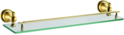 Azario Полка стеклянная 52 см, золото, Elvia арт. AZ-91103G Azario Полка стеклянная 52 см, золото, Elvia арт. AZ-91103G