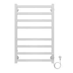 Azario Полотенцесушитель электрический 500/800 квадрат, 8 секций, диммер справа, белый, Palermo арт. AZ83858W