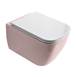 Scarabeo Унитаз подвесной, безободковый, цвет розовый матовый, Teorema 2.0 арт. 5126/CL 54