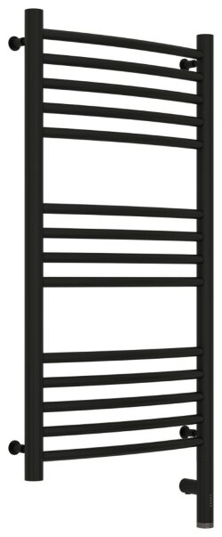 Электрический полотенцесушитель Богема 3.0 выгнутая 800х400 МЭМ правый (матовый чёрный) Сунержа арт. 31-5803-8040