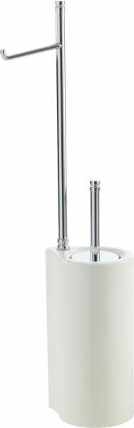 STIL HAUS стойка h62 см: бумагодержатель/белый керамический ёрш чёрный матовый Hashi, арт. 972(23) STIL HAUS стойка h62 см: бумагодержатель/белый керамический ёрш чёрный матовый Hashi, арт. 972(23)