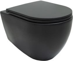 Allen Brau Унитаз подвесной, безободковый, Reality Черный арт. 4.32006.31