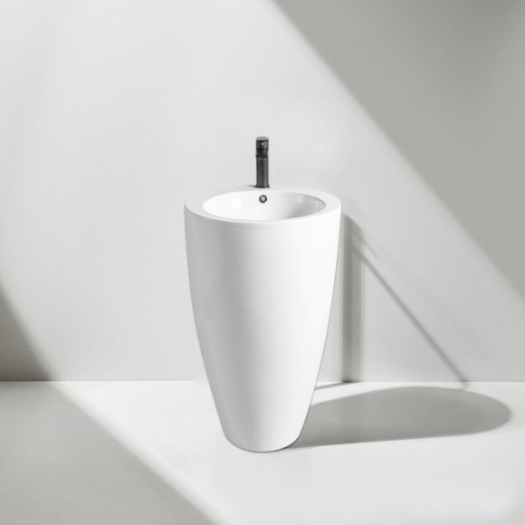 Azario Раковина напольная COMELLA 500х500х830 отдельностоящая круглая, белая COMELLA арт. AZ-311 Azario Раковина напольная COMELLA 500х500х830 отдельностоящая круглая, белая COMELLA арт. AZ-311