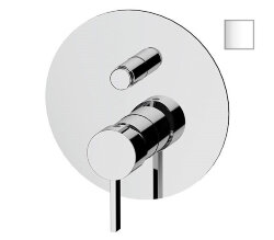 Remer Встроенный смеситель для ванны и душа Metrica MC09LBO с кнопочным переключателем, белый матовый Remer Встроенный смеситель для ванны и душа Metrica MC09LBO с кнопочным переключателем, белый матовый