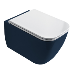 Scarabeo Унитаз подвесной, безободковый, цвет синий матовый, Teorema 2.0 арт. 5126/CL 56