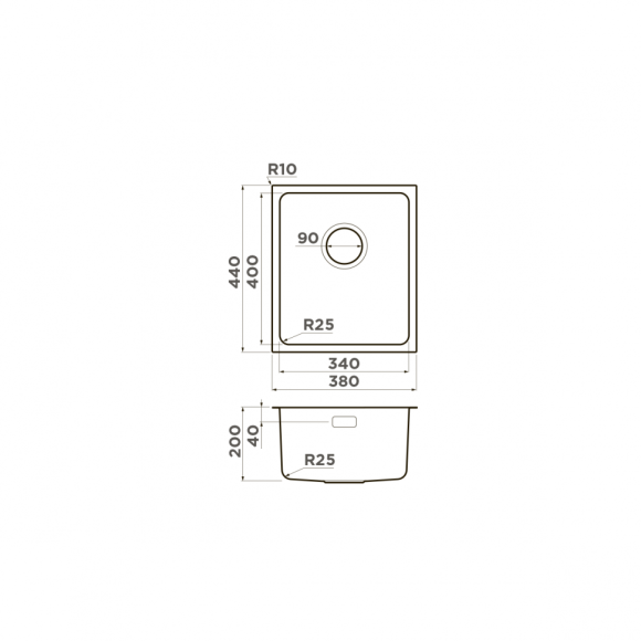 Omoikiri Кухонная мойка Tadzava 38-U/I-IN, нержавеющая сталь арт. 4993077