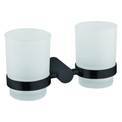 Держатель стакана двойной, матовое стекло, Haiba, черный арт. HB8408-7 Держатель стакана двойной, матовое стекло, Haiba, черный арт. HB8408-7