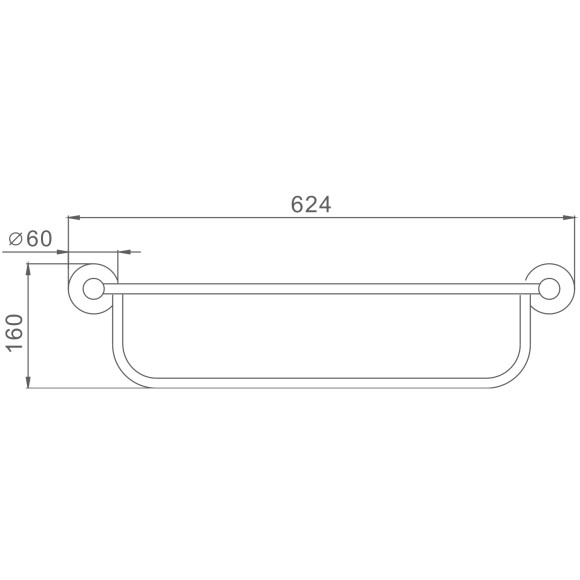 Полка для полотенец, Haiba, нержавеющая сталь арт. HB8324
