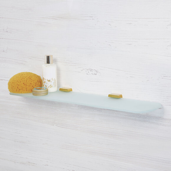 WasserKRAFT Полка стеклянная sauer k-7924 цвет: золото