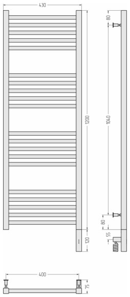 Электрический полотенцесушитель Модус 3.0 1200х400 МЭМ правый (матовый чёрный) Сунержа арт. 31-5701-1240 Электрический полотенцесушитель Модус 3.0 1200х400 МЭМ правый (матовый чёрный) Сунержа арт. 31-5701-1240