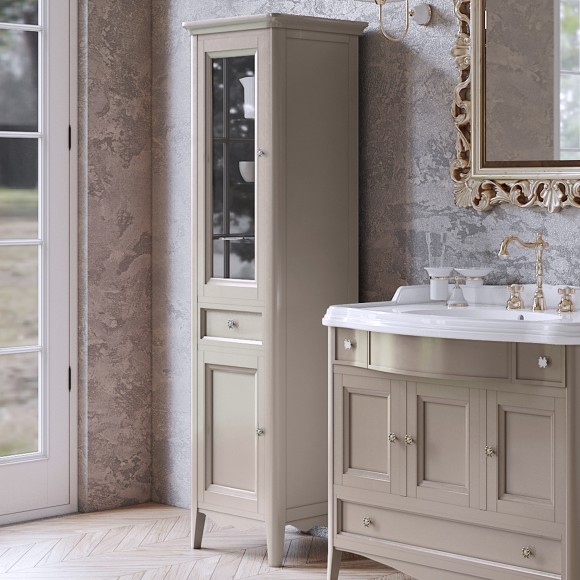 Tiffany World Колонна 50.2/45х40/37.4хh172см, напольная, 1выдв.Ящик, 2 распашные дверки, доводчики blum (петли слева-sx), Veronica, tortora VER3050S-T Tiffany World Колонна 50.2/45х40/37.4хh172см, напольная, 1выдв.Ящик, 2 распашные дверки, доводчики blum (петли слева-sx), Veronica, tortora VER3050S-T