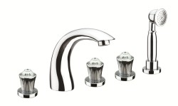 Fiore Комплект смесителя на борт ванны на 5 отверстий, Venere Sky, 13CR0608 цвет: хром Fiore Комплект смесителя на борт ванны на 5 отверстий, Venere Sky, 13CR0608 цвет: хром