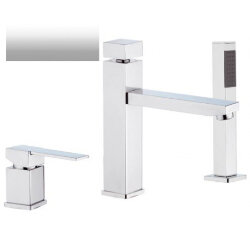 Remer Смеситель на борт ванны, цвет: белый Qubika Q07BIA Remer Смеситель на борт ванны, цвет: белый Qubika Q07BIA